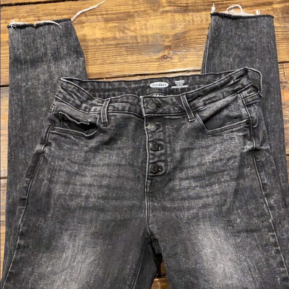 Button fly, High Rise Rockstar Denim- size 4